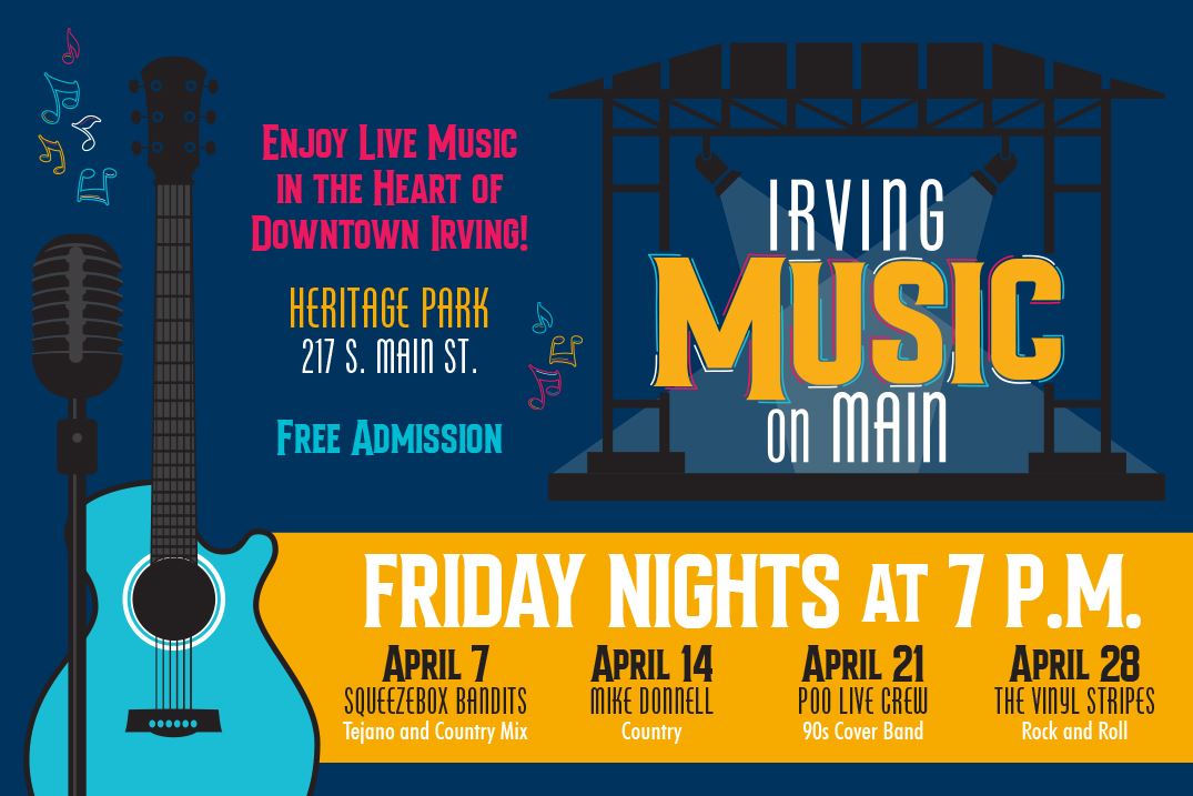 Music on Main Comes to Irving Heritage Park on Friday Nights