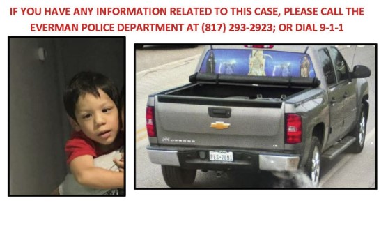 Everman Police Issues Amber Alert for Endangered Missing 6-year-old Boy