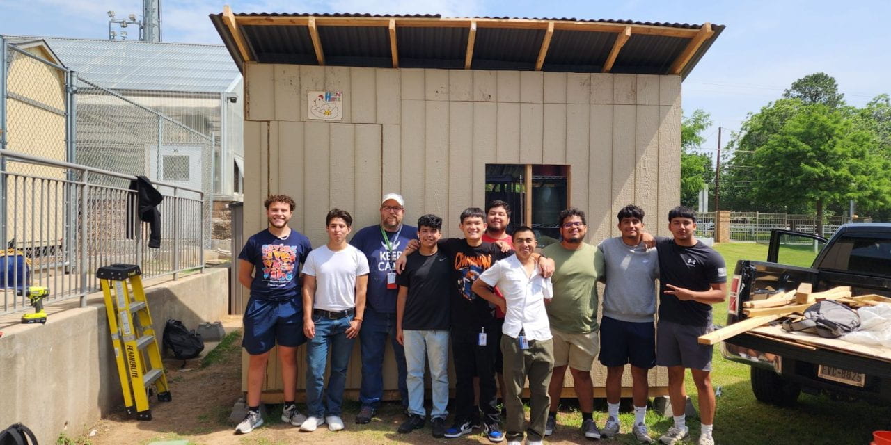 Nimitz Engineering Students Work Together to Build Chicken Coop