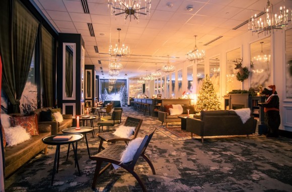Indoor Ski Lodge Returns at Tower Club Dallas, 48 Stories High 
