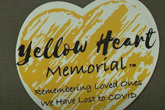 Yellow Heart Memorial Opens to Honor COVID-19 Victims March 13-April7